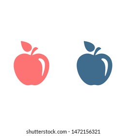 Apple vector icon. Apple fruit illustration icon.Web design vector logo. Apple isolated on background