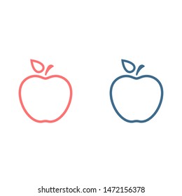 Apple vector icon. Apple fruit illustration icon.Web design vector logo. Apple isolated on background