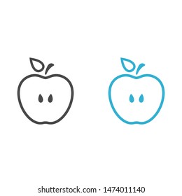 Apple vector icon. Apple fruit illustration icon.Web design vector logo. Apple isolated on background