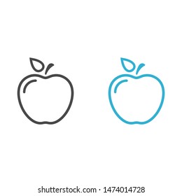 Apple vector icon. Apple fruit illustration icon.Web design vector logo. Apple isolated on background