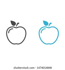 Apple vector icon. Apple fruit illustration icon.Web design vector logo. Apple isolated on background