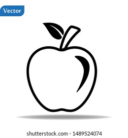 Apple vector icon. Apple fruit illustration icon. Web design vector logo. Apple isolated on background