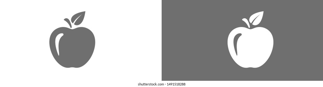 Apple vector icon. Apple fruit illustration icon.Web design vector logo. Apple isolated on background