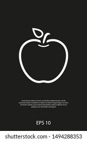 Apple vector icon. Apple fruit illustration icon.Web design vector logo. Apple isolated on background