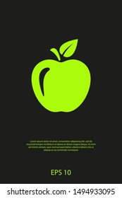 Apple vector icon. Apple fruit illustration icon.Web design vector logo. Apple isolated on background