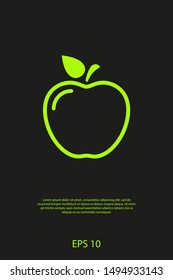 Apple vector icon. Apple fruit illustration icon.Web design vector logo. Apple isolated on background