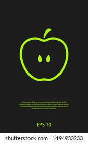 Apple vector icon. Apple fruit illustration icon.Web design vector logo. Apple isolated on background