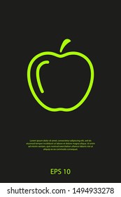 Apple vector icon. Apple fruit illustration icon.Web design vector logo. Apple isolated on background