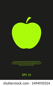 Apple vector icon. Apple fruit illustration icon.Web design vector logo. Apple isolated on background