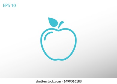 Apple vector icon. Apple fruit illustration icon.Web design vector logo. Apple isolated on background