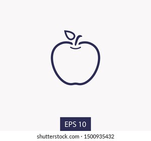 Apple vector icon. Apple fruit illustration icon.Web design vector logo. Apple isolated on background