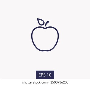 Apple vector icon. Apple fruit illustration icon.Web design vector logo. Apple isolated on background