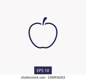 Apple vector icon. Apple fruit illustration icon.Web design vector logo. Apple isolated on background