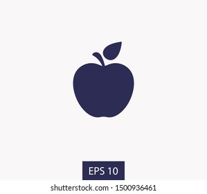 Apple vector icon. Apple fruit illustration icon.Web design vector logo. Apple isolated on background