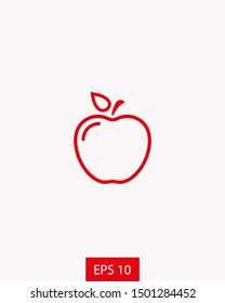 Apple vector icon. Apple fruit illustration icon.Web design vector logo. Apple isolated on background