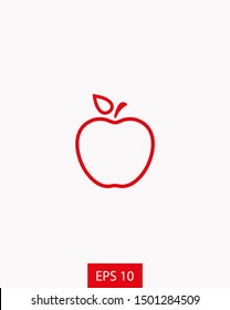 Apple vector icon. Apple fruit illustration icon.Web design vector logo. Apple isolated on background