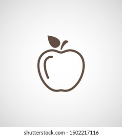 Apple vector icon. Apple fruit illustration icon.Web design vector logo. Apple isolated on background