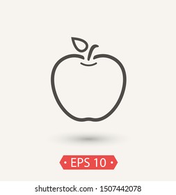 Apple vector icon. Apple fruit illustration icon.Web design vector logo. Apple isolated on background
