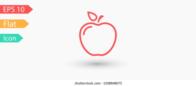 Apple vector icon. Apple fruit illustration icon.Web design vector logo. Apple isolated on background