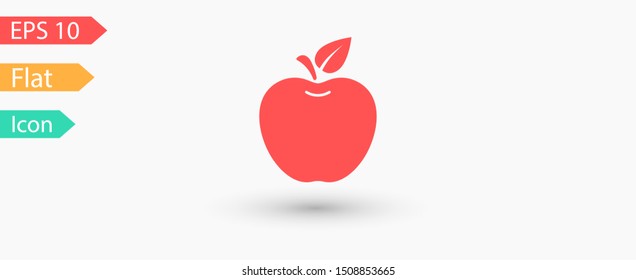Apple vector icon. Apple fruit illustration icon.Web design vector logo. Apple isolated on background