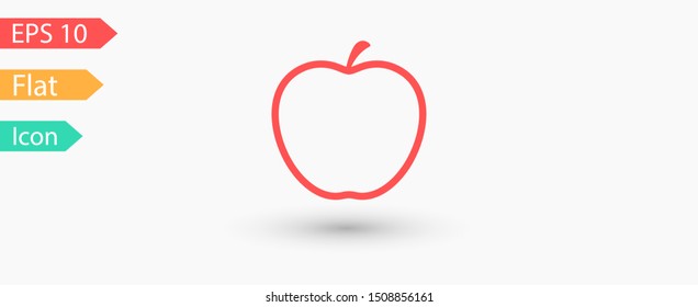 Apple vector icon. Apple fruit illustration icon.Web design vector logo. Apple isolated on background