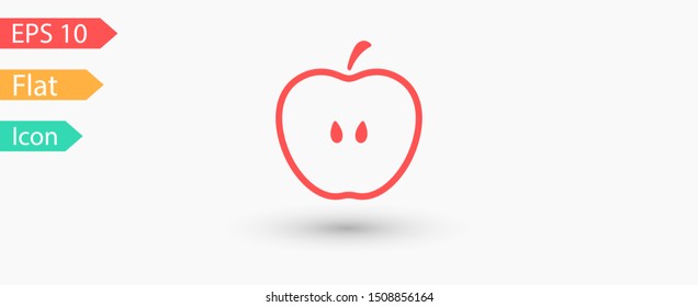 Apple vector icon. Apple fruit illustration icon.Web design vector logo. Apple isolated on background