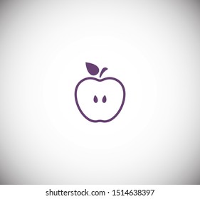 Apple vector icon. Apple fruit illustration icon.Web design vector logo. Apple isolated on background