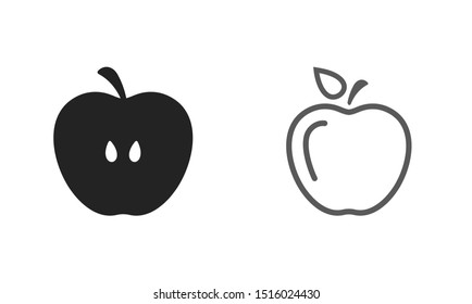 Apple vector icon. Apple fruit illustration icon.Web design vector logo. Apple isolated on background