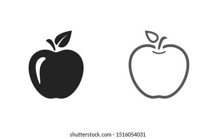 Apple vector icon. Apple fruit illustration icon.Web design vector logo. 