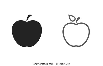 Apple vector icon. Apple fruit illustration icon.Web design vector logo. Apple isolated on background