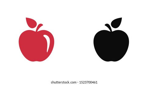 Apple vector icon. Apple fruit illustration icon.Web design vector logo. Apple isolated on background
