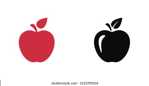 Apple vector icon. Apple fruit illustration icon.Web design vector logo. Apple isolated on background