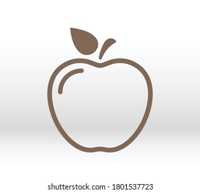 ApfelVektorsymbol. Apfelfrucht-Illustrationssymbol.Web-Design, Vektorsymbol. Apfel einzeln auf Hintergrund