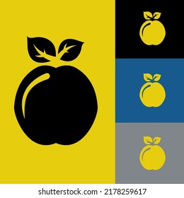 Apple vector icon. Apple fruit illustration icon. Web design vector logo. Apple isolated on background.