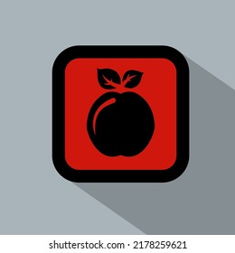 Apple vector icon. Apple fruit illustration icon. Web design vector logo. Apple isolated on background.