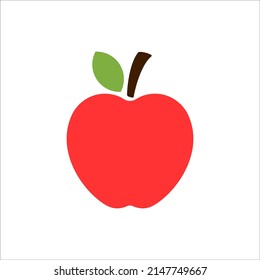 Apple vector icon. Apple fruit isolated on white background