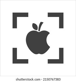 Apple vector icon. Apple fruit isolated on white background