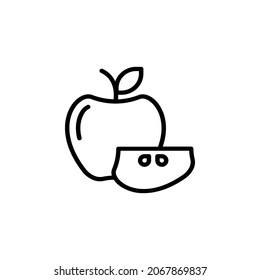 apple vector icon. fruit icon outline style. perfect use for icon, logo, illustration, website, and more. icon design line style