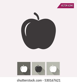 Apple vector icon. Illustration isolated for graphic and web design.