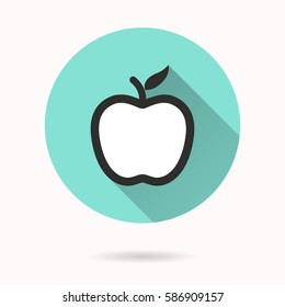 Apple vector icon. Illustration isolated for graphic and web design.