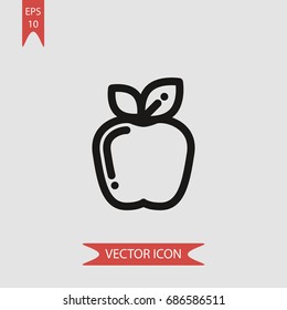Apple vector icon, illustration symbol
