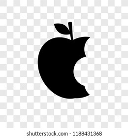 Apple vector icon isolated on transparent background, Apple transparency logo concept