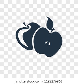 Apple vector icon isolated on transparent background, Apple transparency logo concept