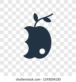 Apple vector icon isolated on transparent background, Apple transparency logo concept