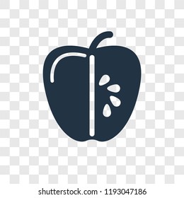 Apple vector icon isolated on transparent background, Apple transparency logo concept