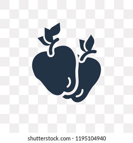 Apple vector icon isolated on transparent background, Apple transparency concept can be used web and mobile