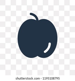 Apple vector icon isolated on transparent background, Apple transparency concept can be used web and mobile