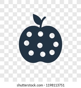 Apple vector icon isolated on transparent background, Apple transparency logo concept