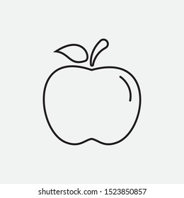 Apple vector icon isolated on white background. vector illustration