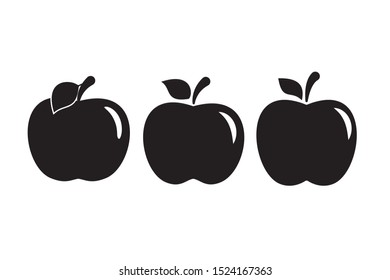 Apple vector icon isolated on white background. vector illustration